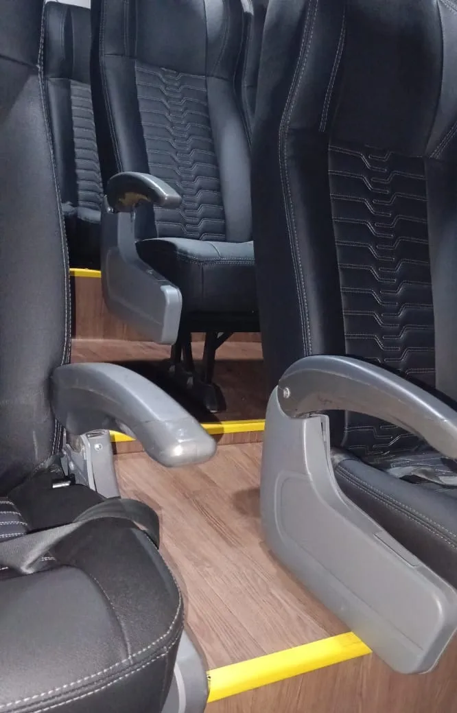Detalhes do interior premium das vans